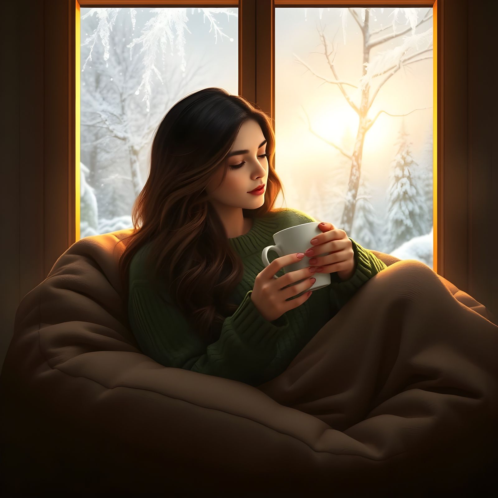 A Young Woman's Winter Wonderland