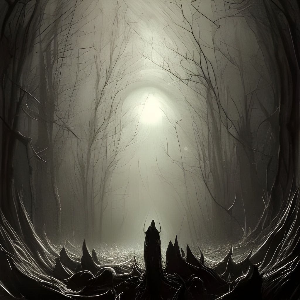 Creepy Werewolf in Occult Autumn Harvest, Hyper-Realistic