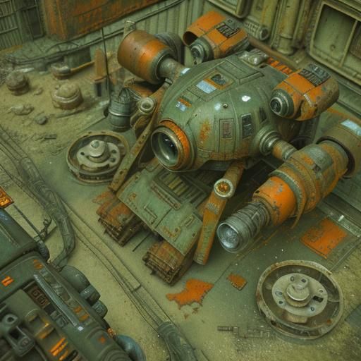 Gritty Retro Sci-Fi Diorama in Fallout Universe