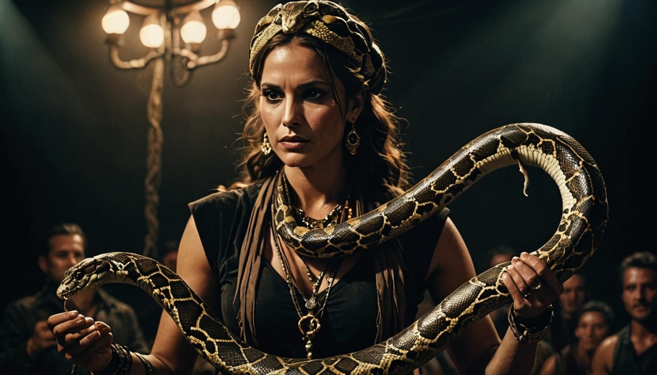 Dramatic Snake Charmer Film Still