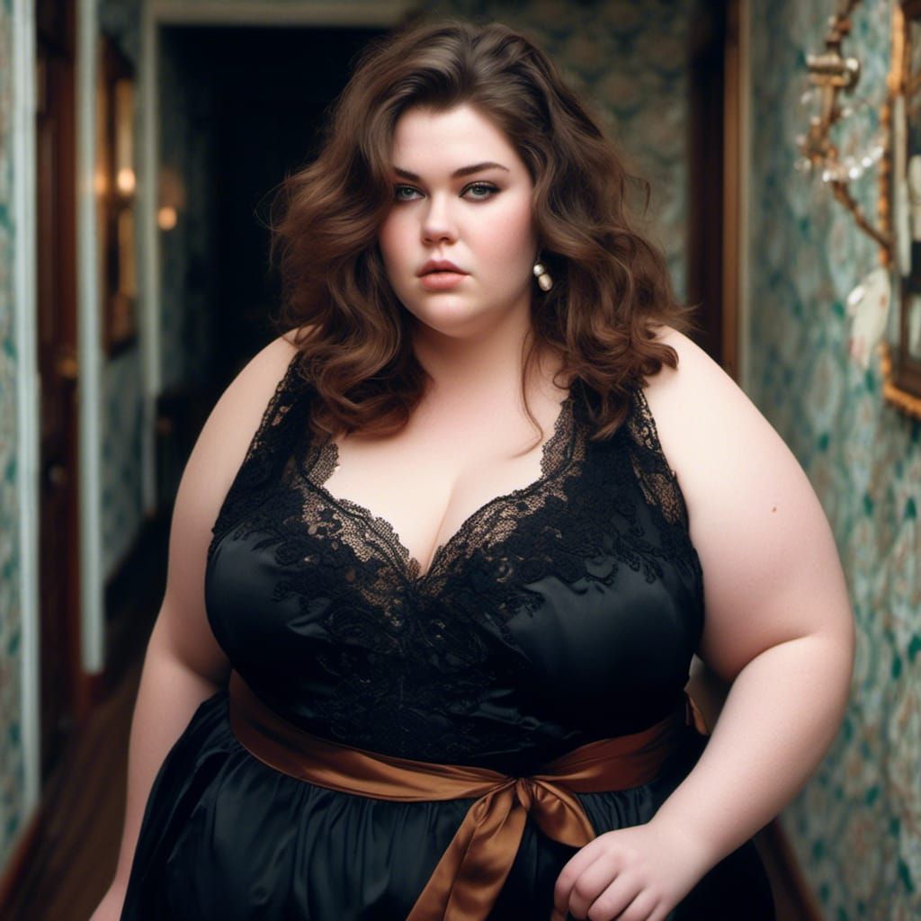 Curvy Woman in Lingerie: Super-Realistic AI Image