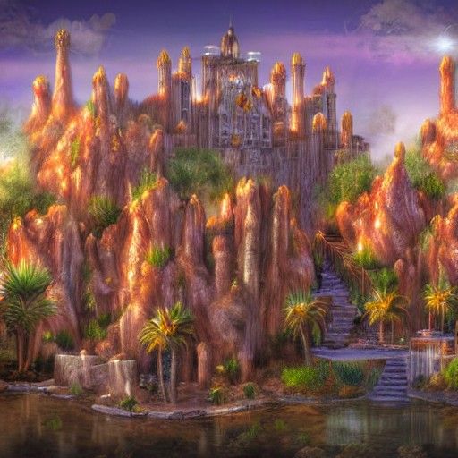 Fantasy Desert Oasis Capital City