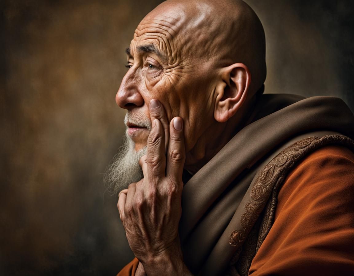 Shaolin Monk Portrait in 17th Century Style