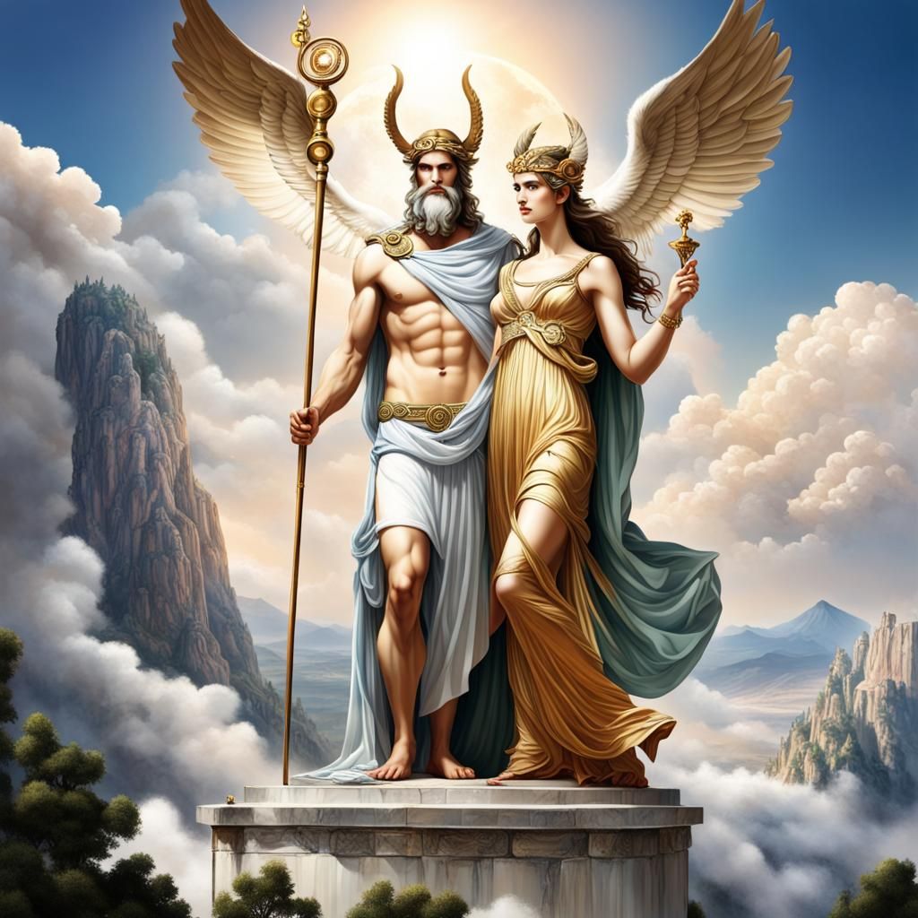 Zeus and Hera on Mount Olympus