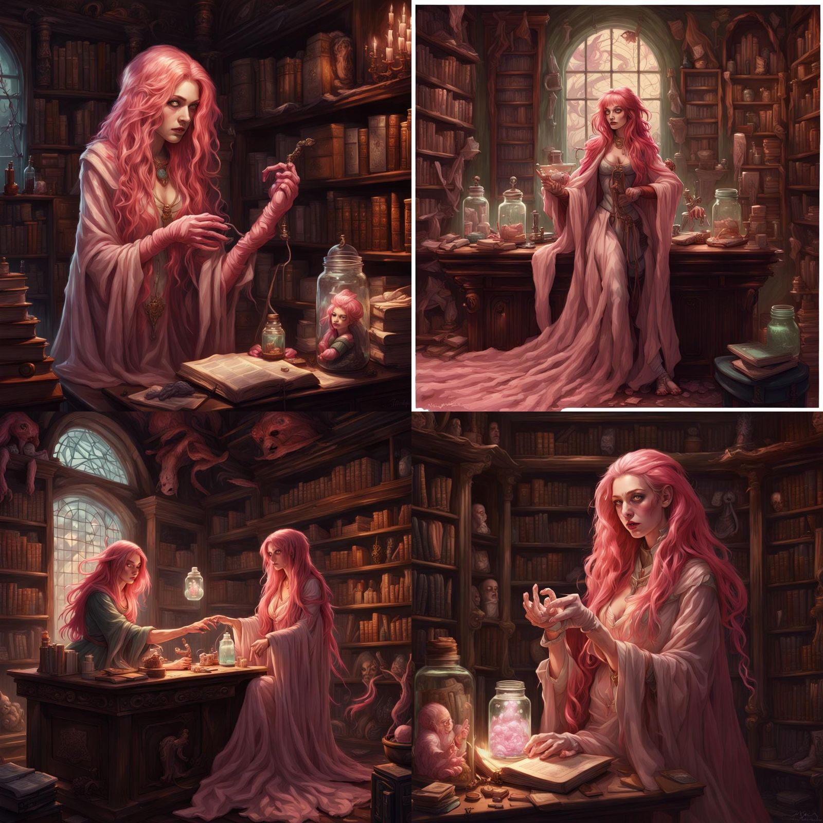 The Enchantress Creates  a Homunculus after the recipe by Pa...