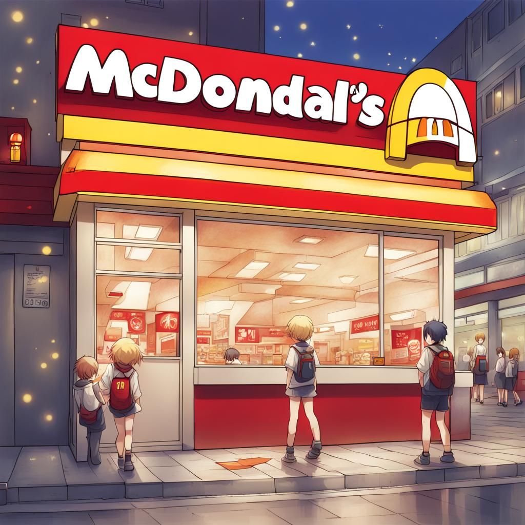 McDonald's in Anime Style