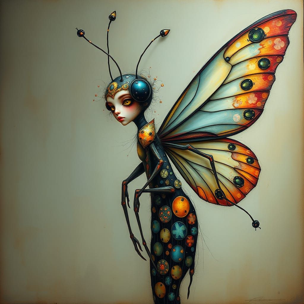 Ethereal Fairy in Vibrant Abstraction