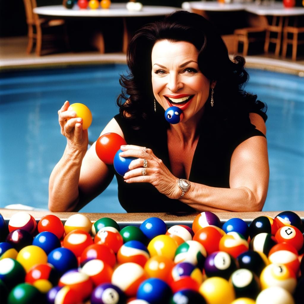 Fran Drescher's Surreal Billiard Ball Snack