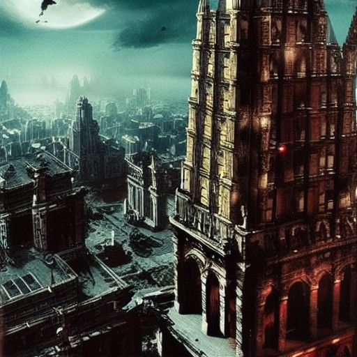 Epic Vampire City: Dramatic Digital Matte Painting