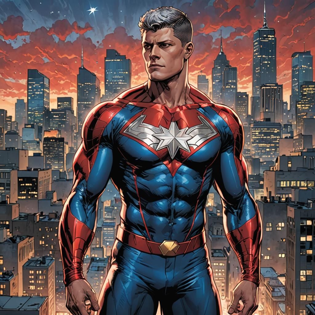 Cody Rhodes as a Star-Spangled Superhero