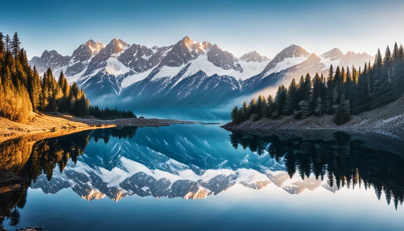 Majestic Alps Reflected in Serene Lake: Dreamy Photography