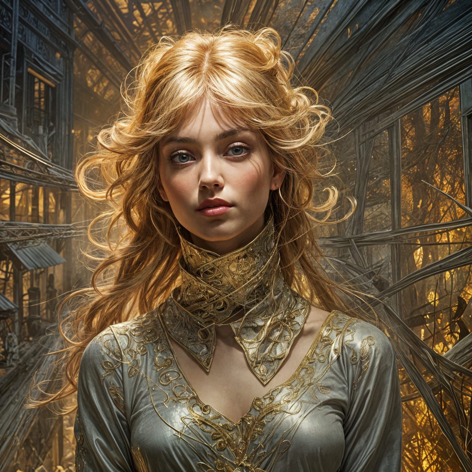 girl looks at viewer