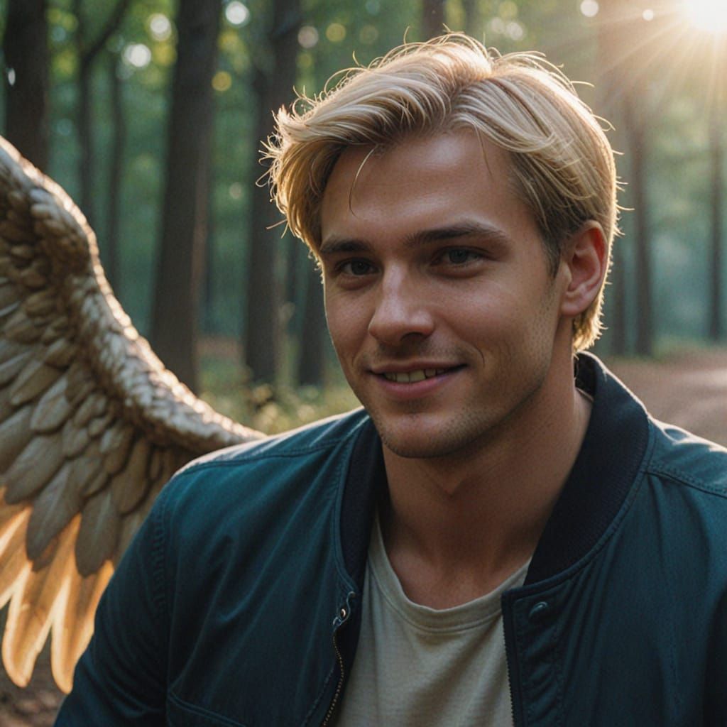 Handsome Fallen Angel in Cinematic Glory