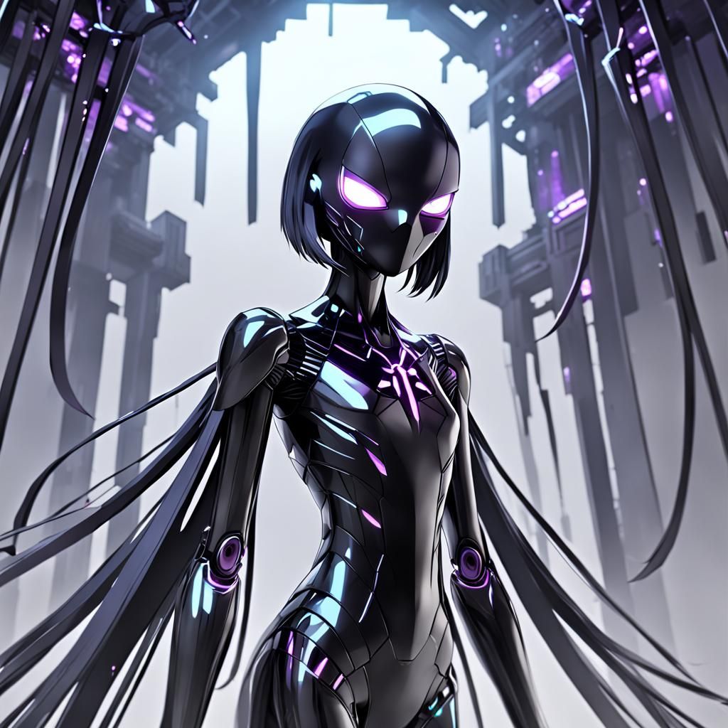 Enderman in Detailed 3D Anime Art Style