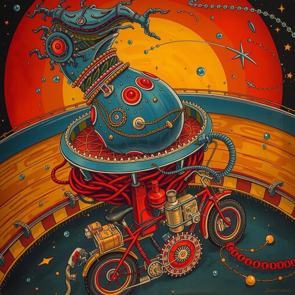 Abstract Vortex of Twisting and Spiraling Motion