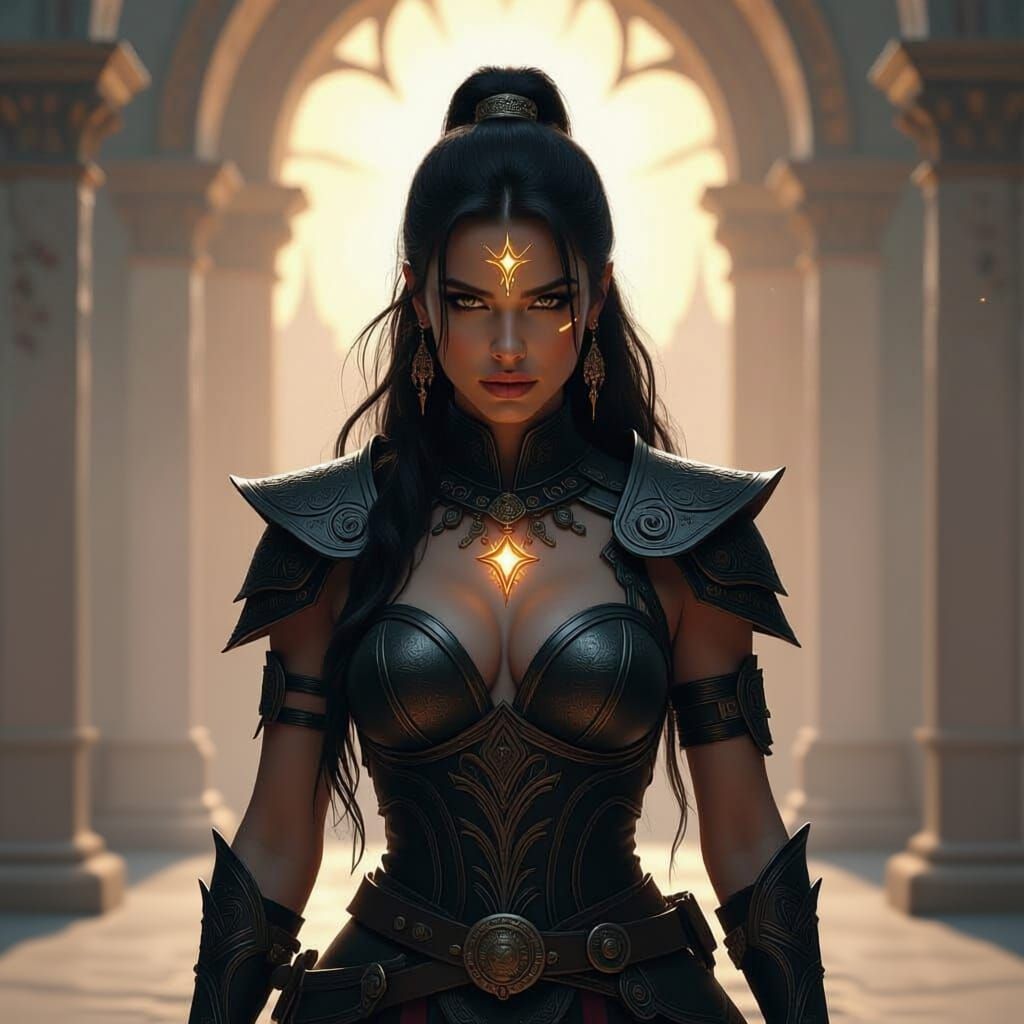 Warrior King in Holy Sunlight, Concept Art Style