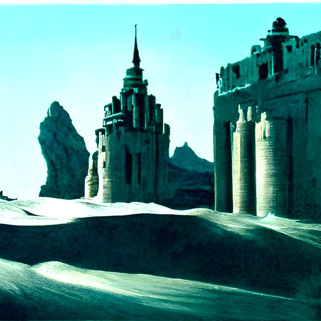 Desert Castle Under Siege: Matte Painting