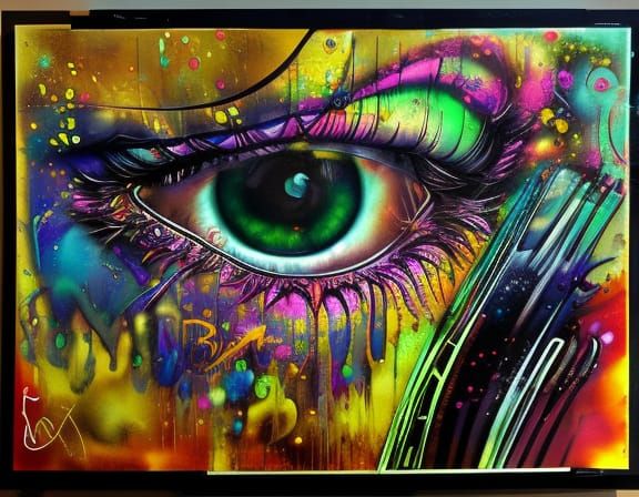 Magical Realism Graffiti Art: Enchanting Eye