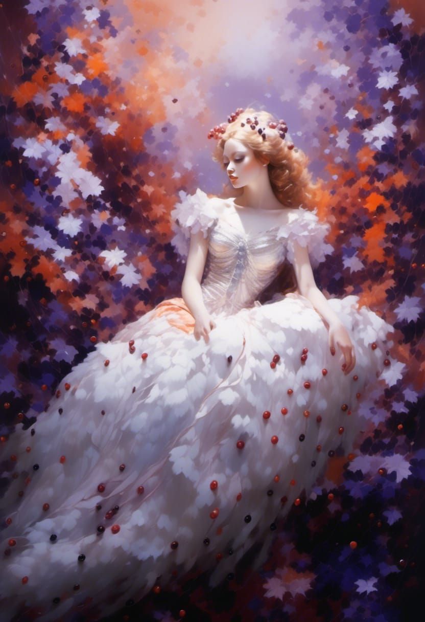Goddess with Berries: Aurorapunk Fantasy Portrait