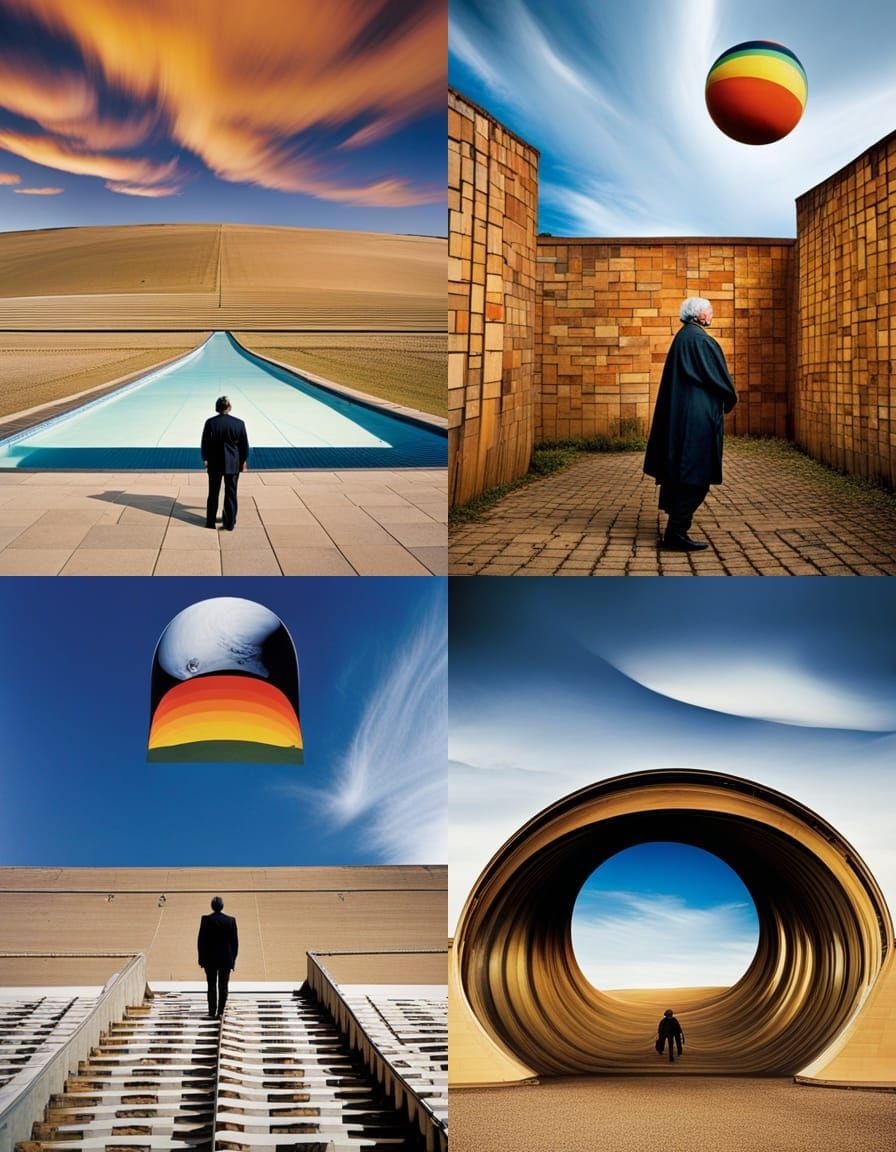 Dreamlike Landscape in Surrealist Style