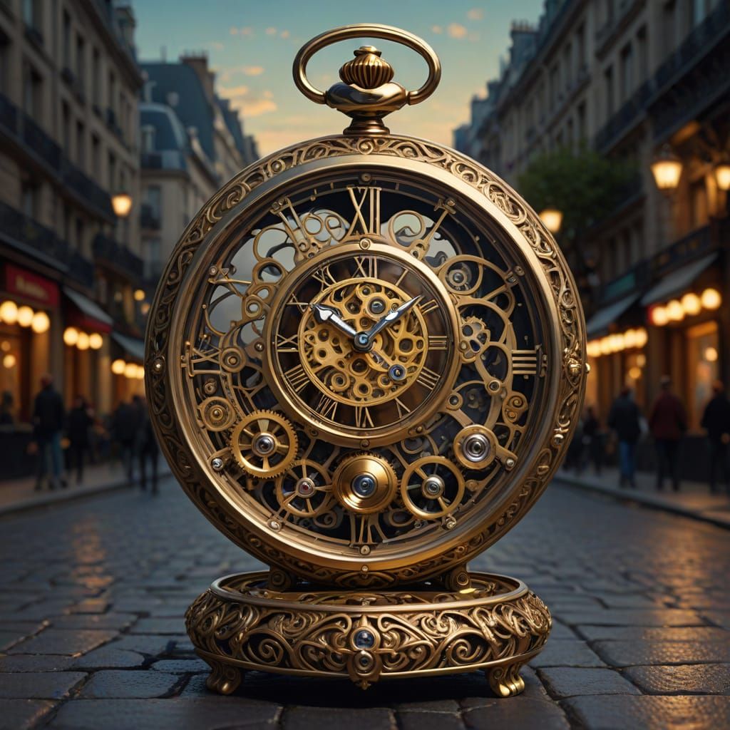 Art Nouveau Automaton with Enchanted Watch