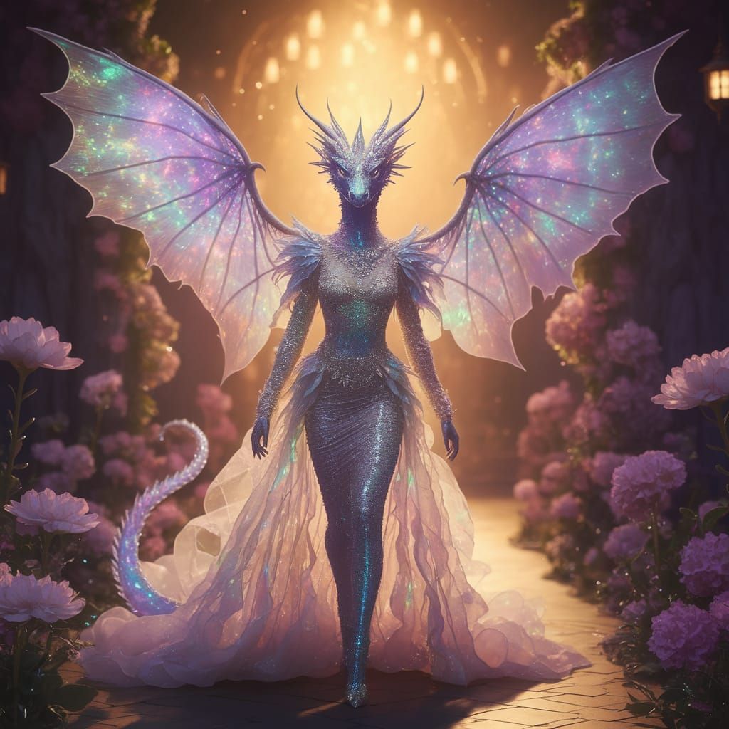 Dragon in Ethereal Fantasy Runway Show
