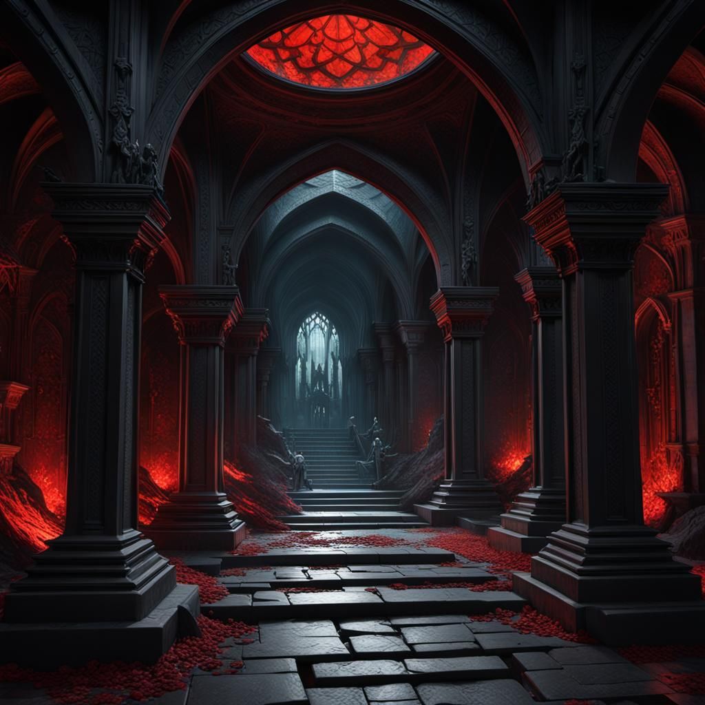 Nazgul Crypt: Dark Fantasy Concept Art in 8k