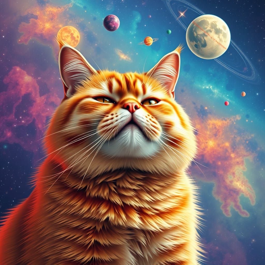 Cosmic Orange Feline Sovereign