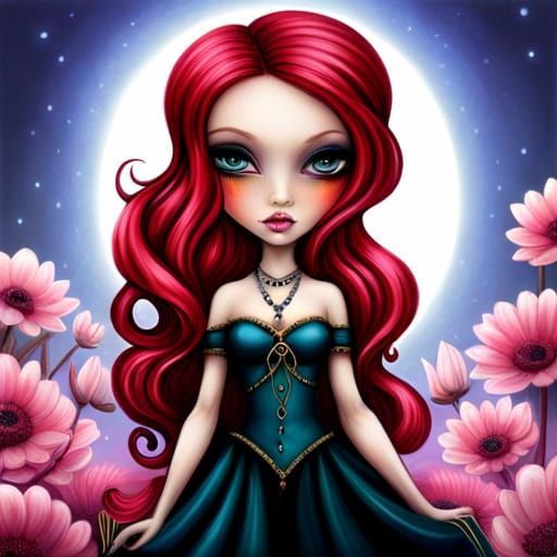 Beautiful Gypsy Woman Portrait in Fine Art Style