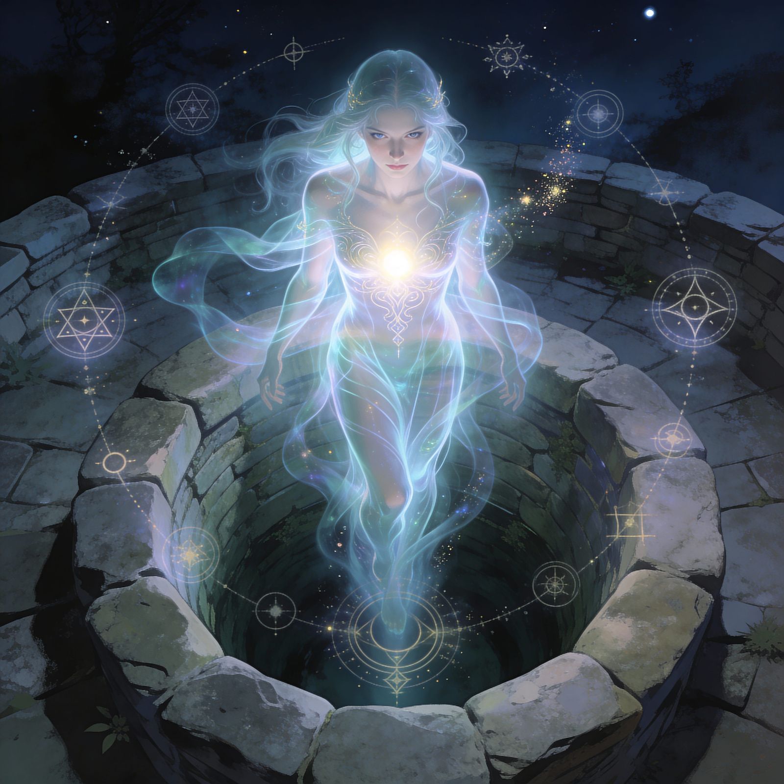 Mysterious Ghost Rises From Well At Night