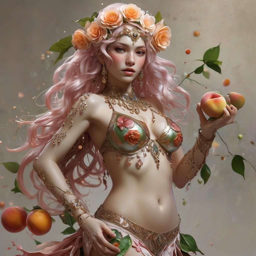 Rose Petal Dancer: A Hyperrealistic Human-Flower Hybrid