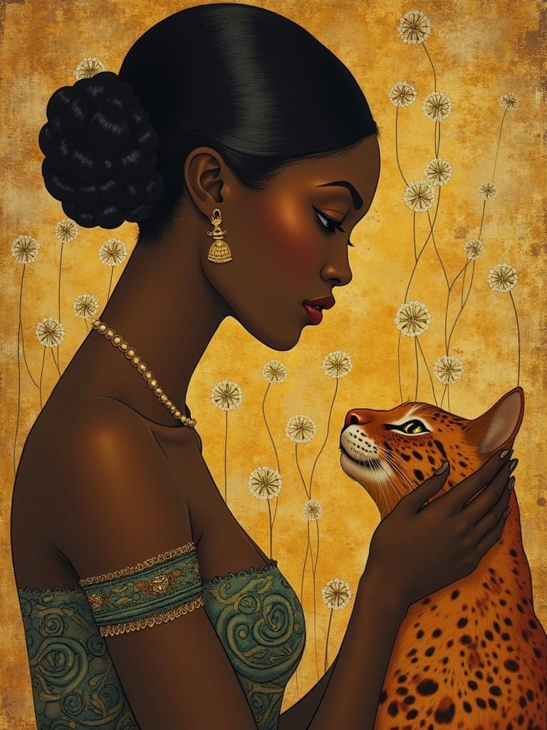 African American Noblewoman in Art Deco Elegance