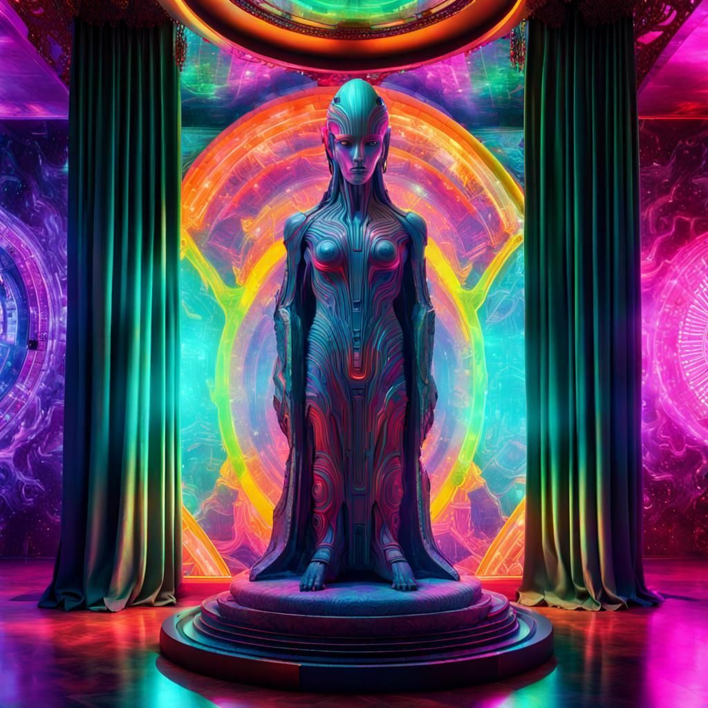 Futuristic Alien Tech Monolith in 3D Render