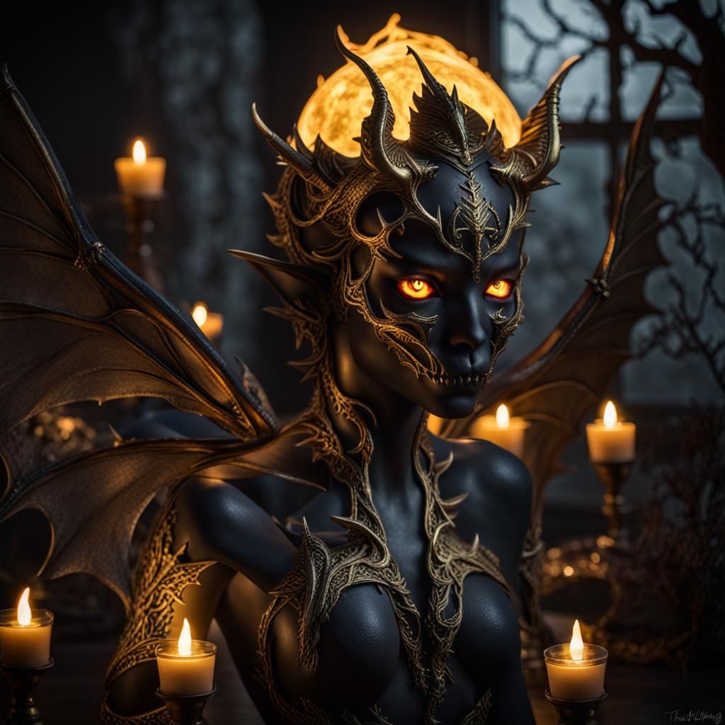 Evil Gold Dragon of the Dark Fae