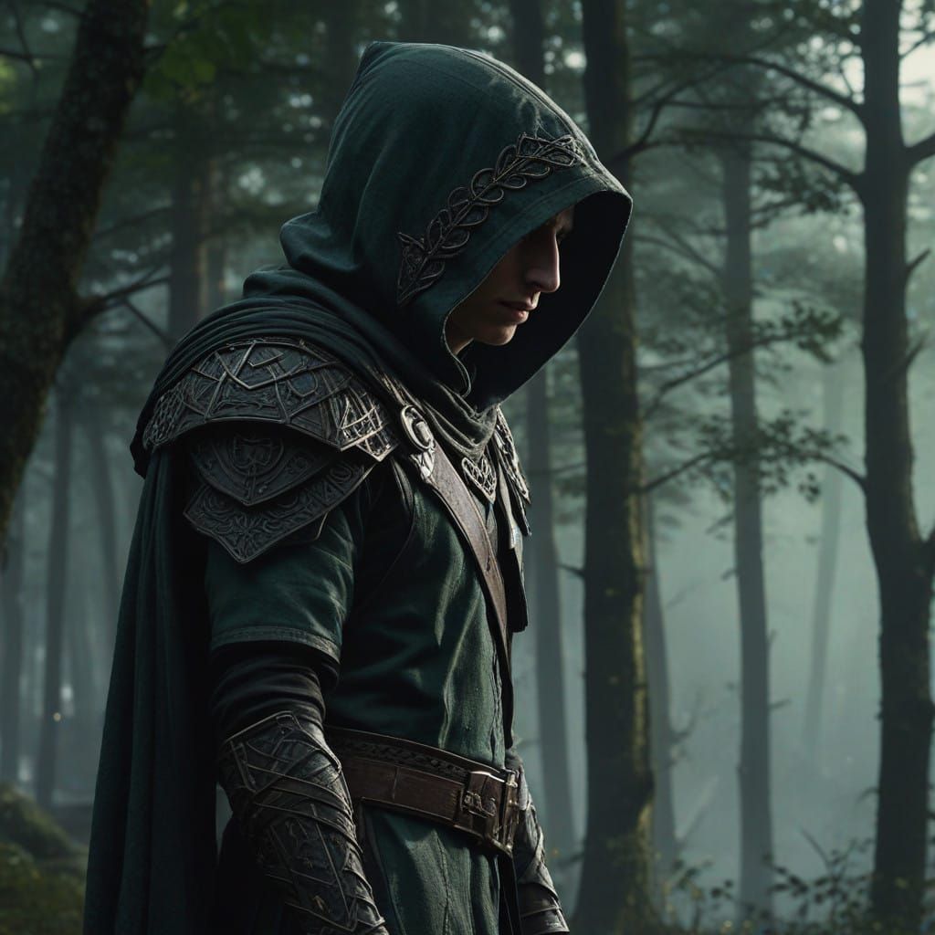 Mystical Assassin in Enchanted Forest