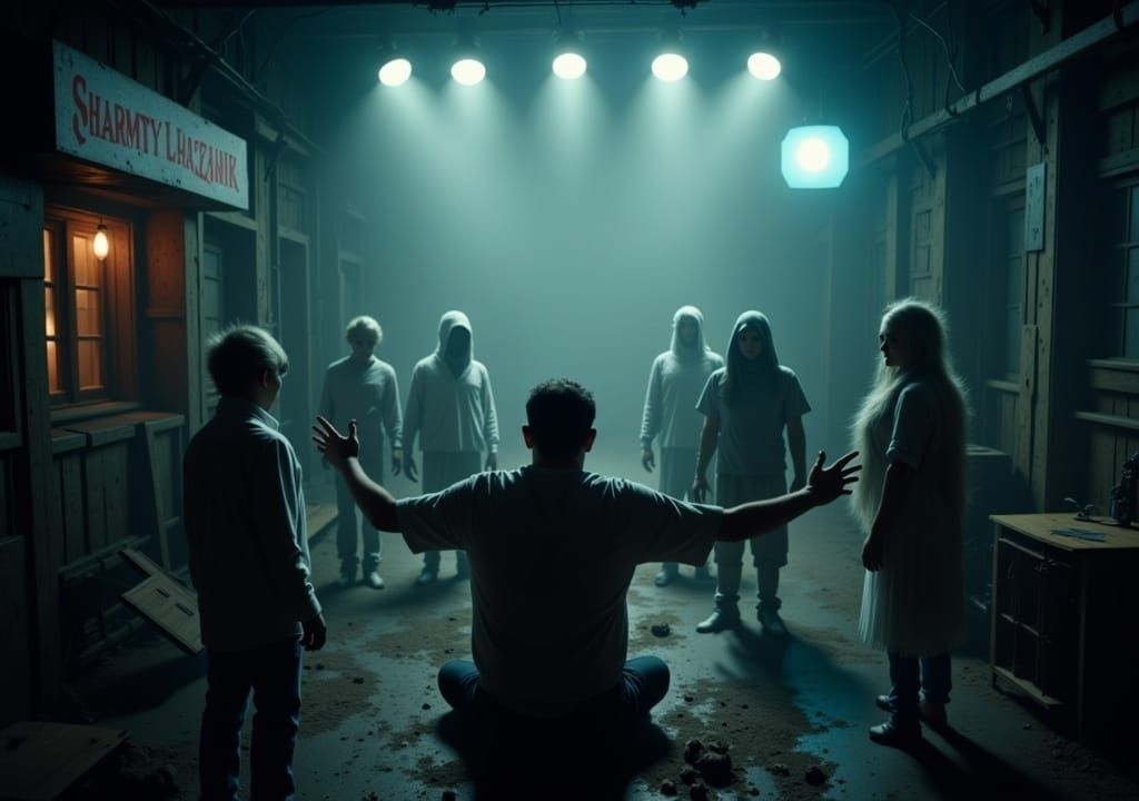 horror film director in a studio