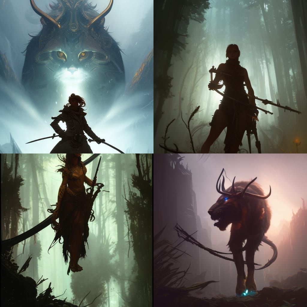 Hyperdetailed Lynx in Dark Fantasy Style