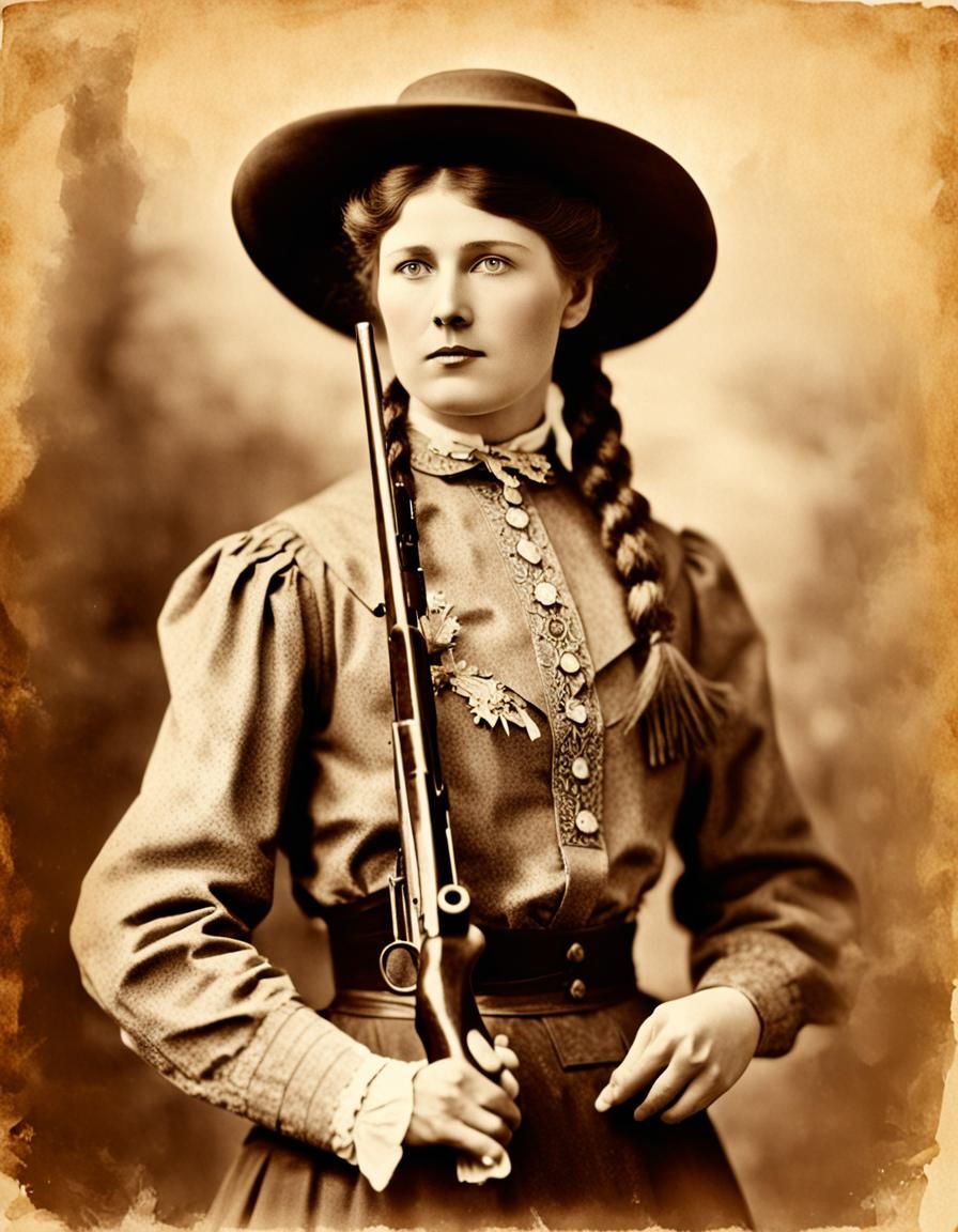 "Annie Get Your Gun!" Annie Oakley, famous Wild West Sharpsh...