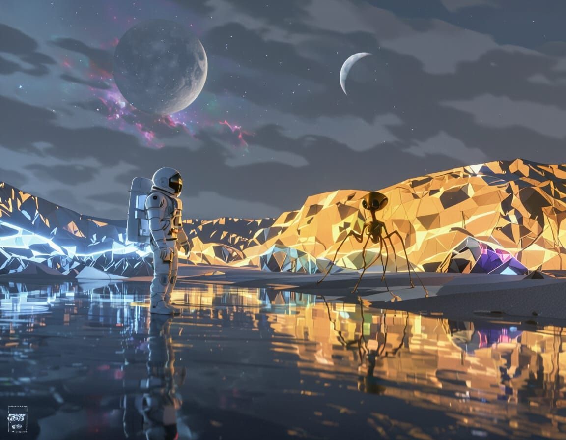 Astronaut Meets Alien on Two-Moon Planet, Cinematic