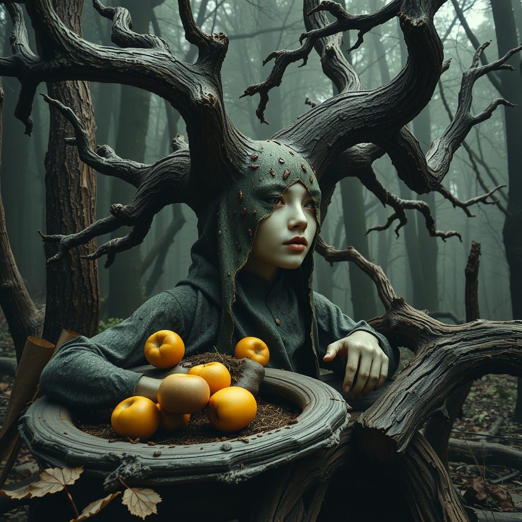 Mysterious Realistic Landscape in Organic Hyperrealism