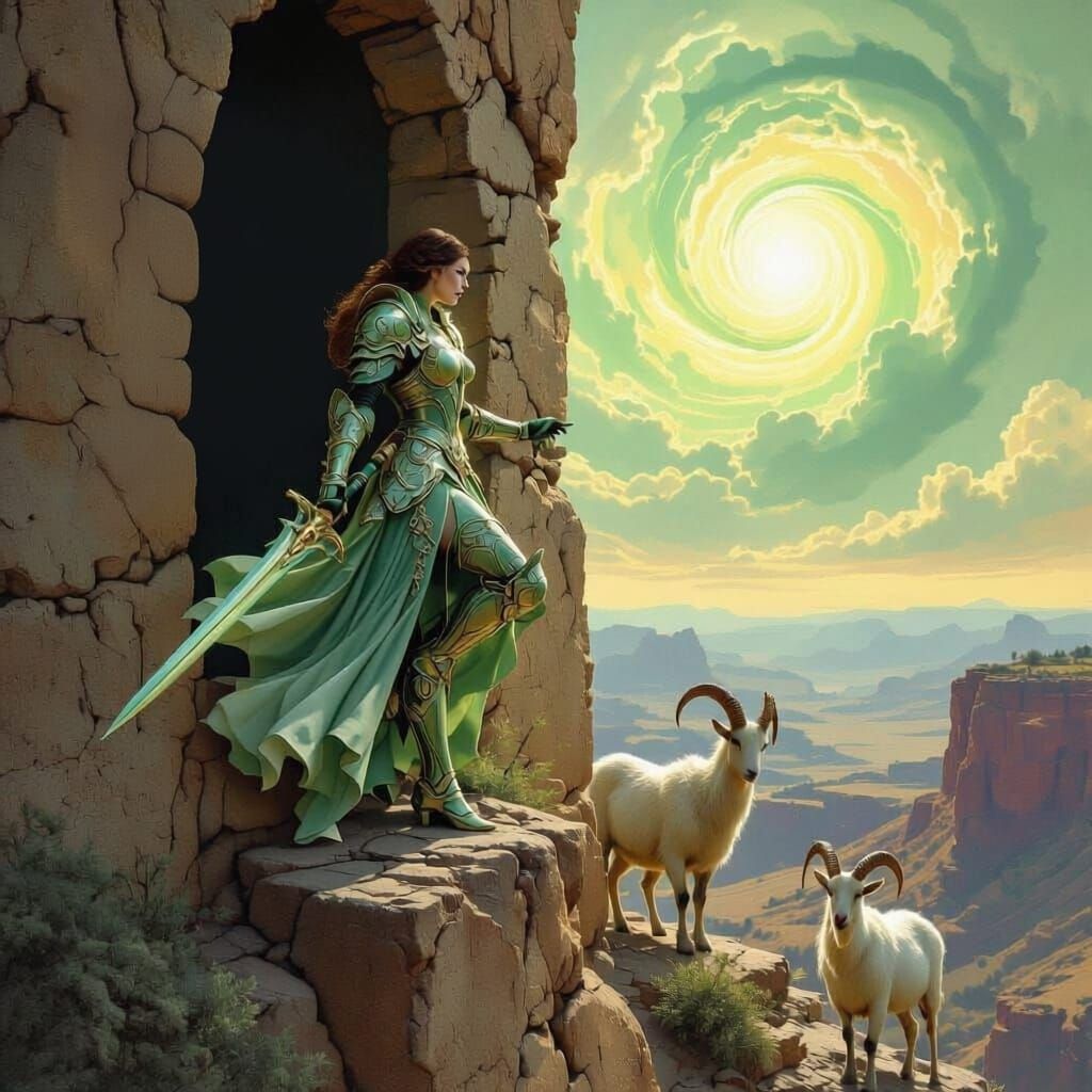 Wingless Angel Climbs Mesa Wall