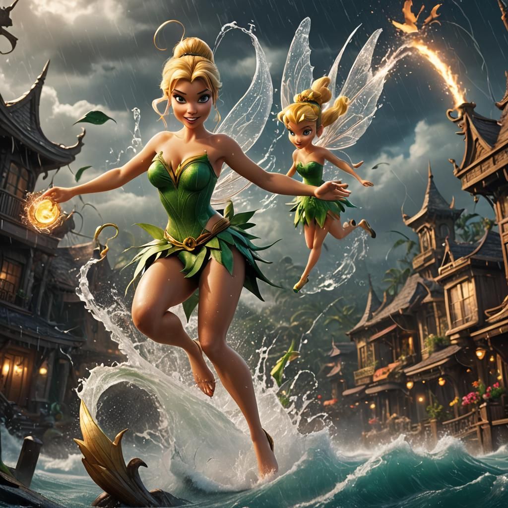 Tinker Bell Commands a Hurricane: Fantasy Art