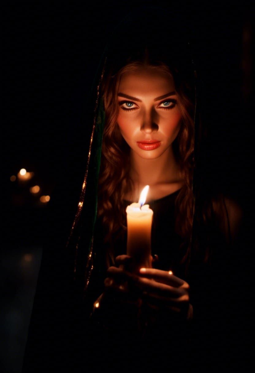 Gypsy Seer with Copper Hair and Veil