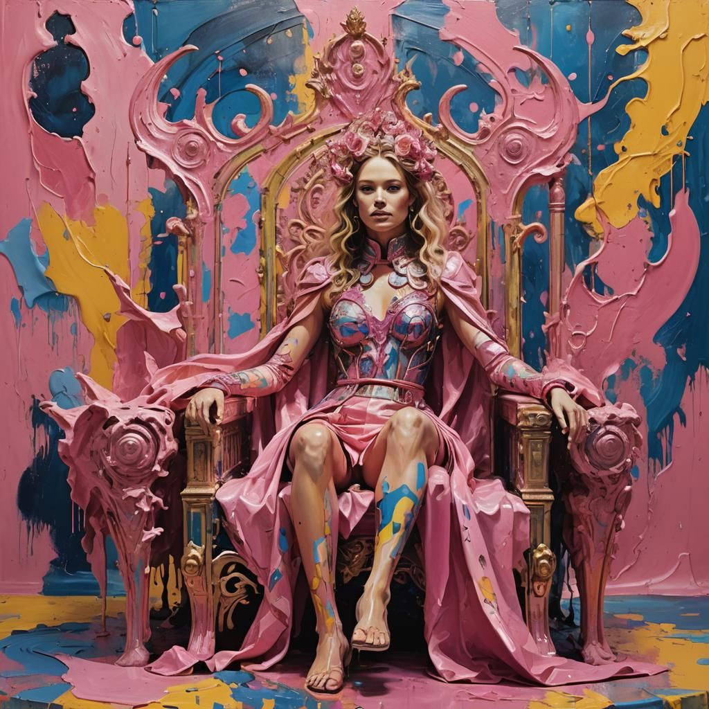 Aspen Brooks as Abstract Expressionist Goddess