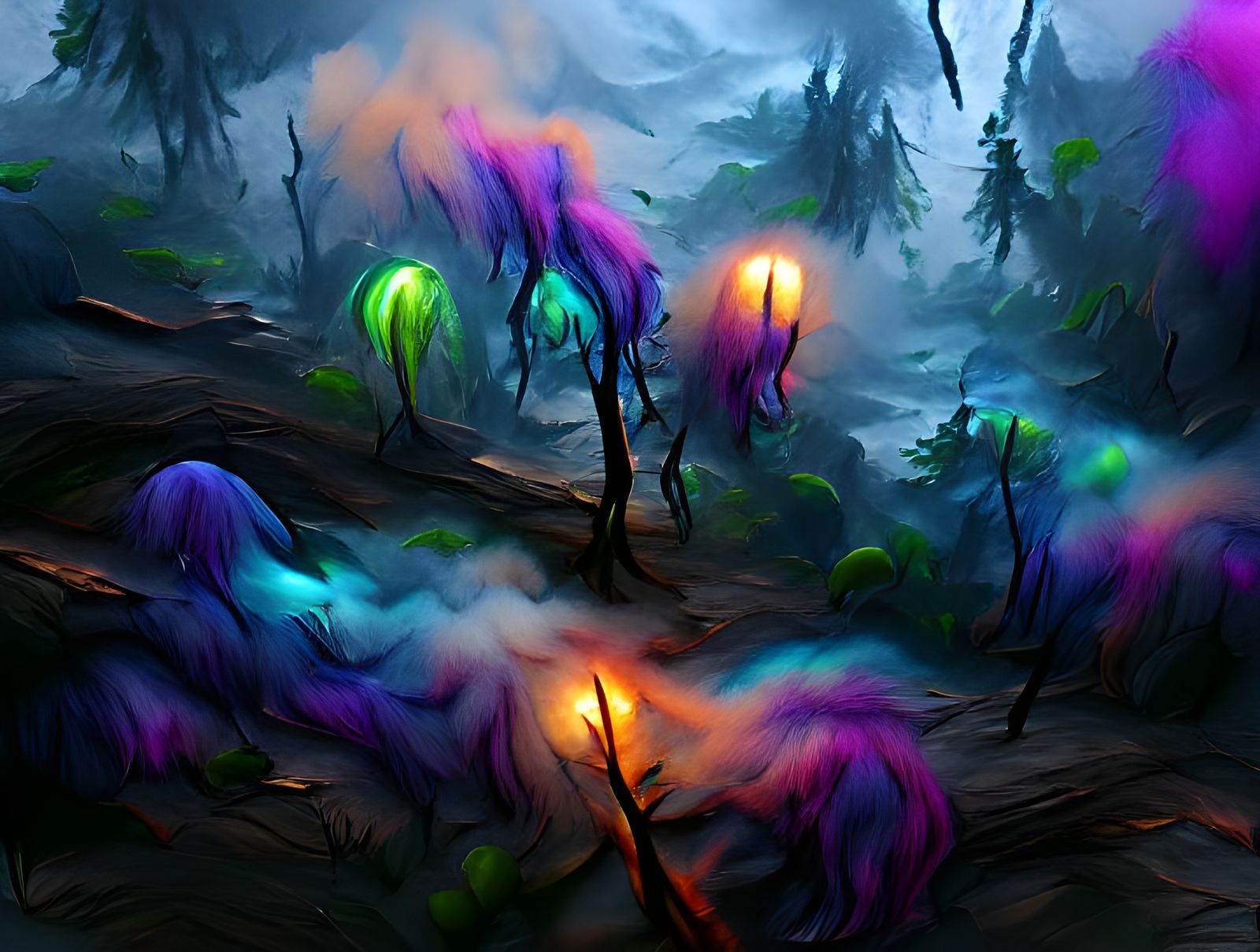 Wisps In The Forest