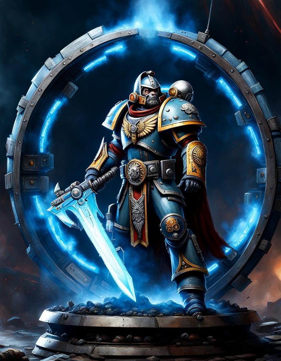 Space Marine Warrior with Viking Style