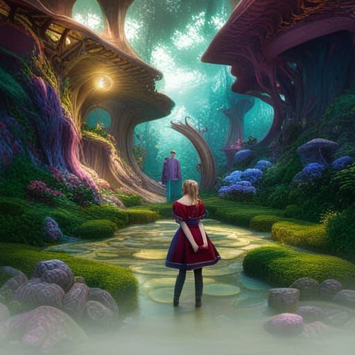 Alice in Wonderland: A Detailed Matte Painting