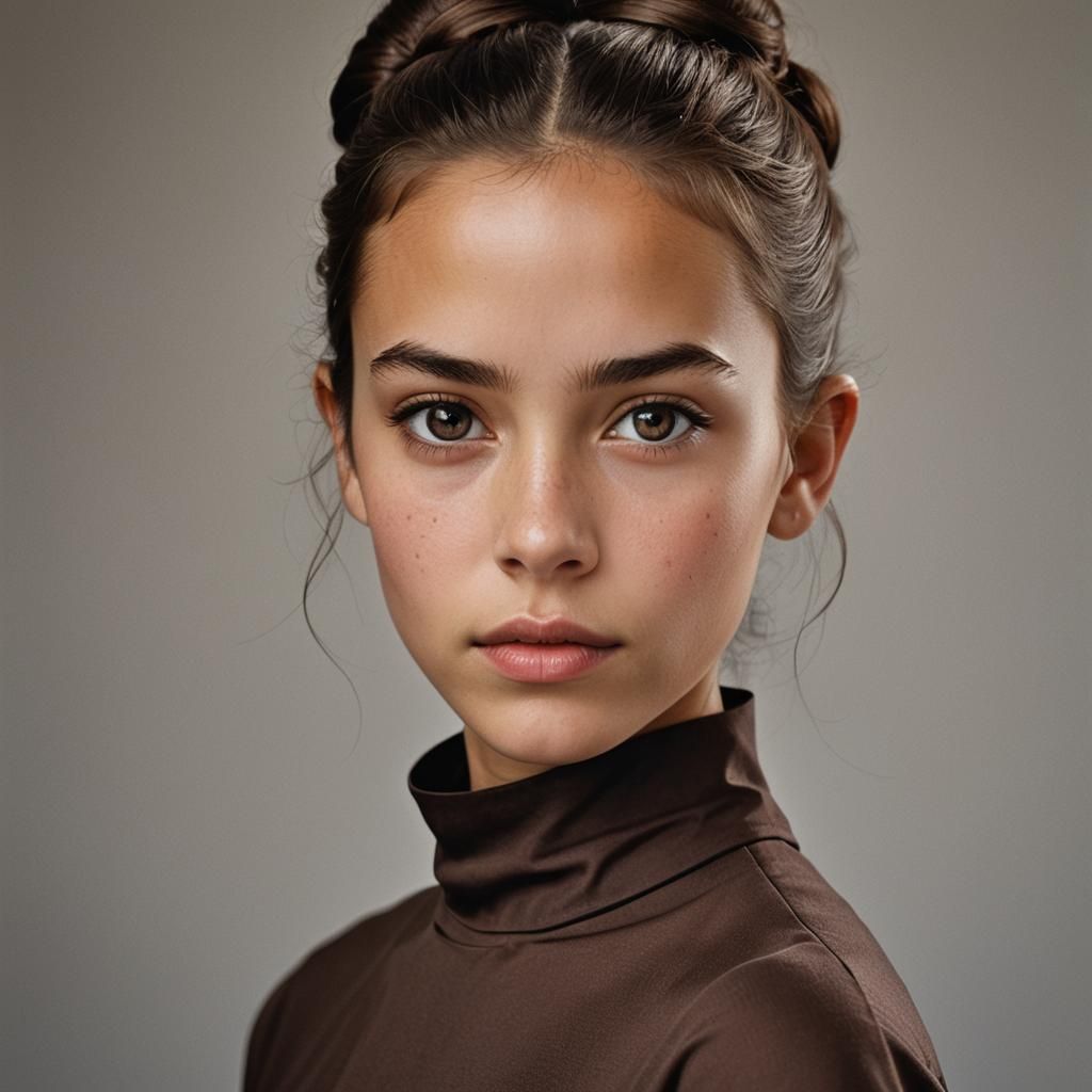 Professional Portrait of Brunette with Studio Lighting