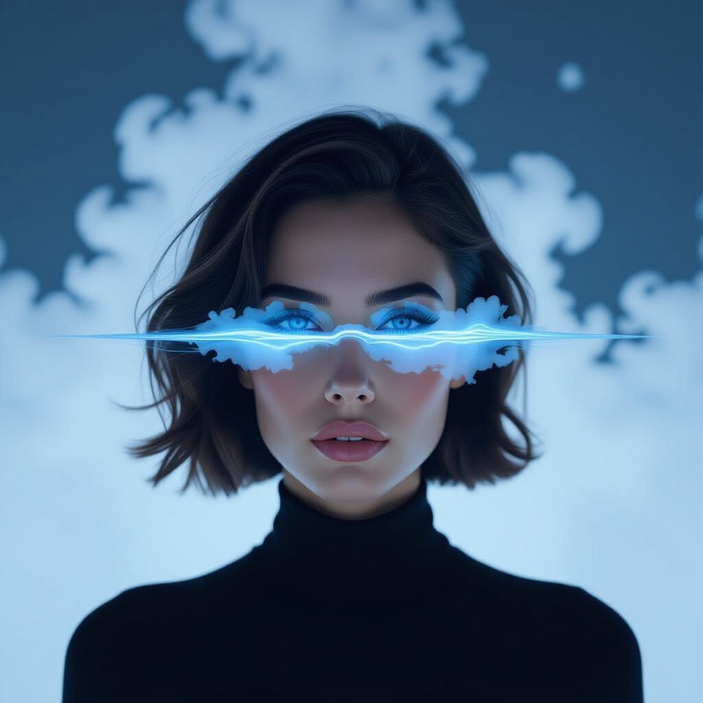 Surreal Vaporwave Thermal Imaging Abstract Art