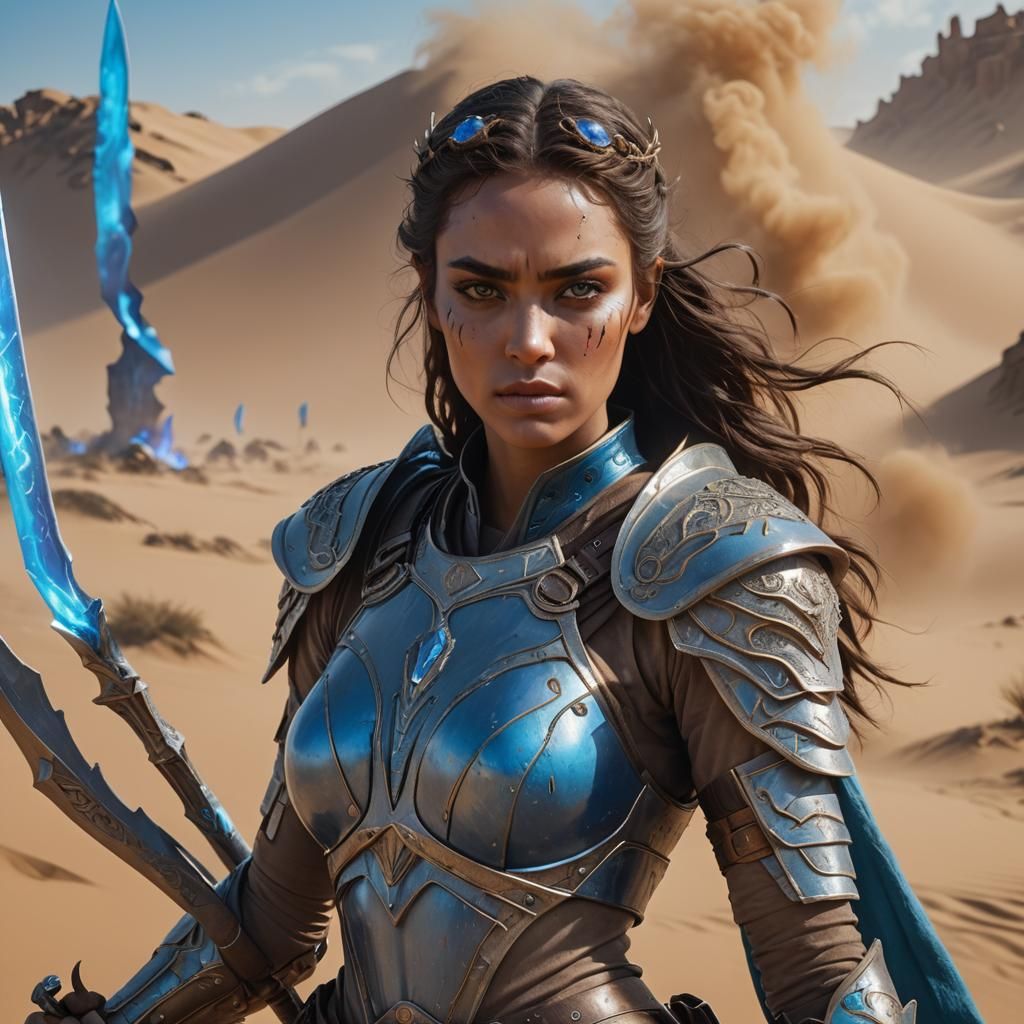 Fremen Warrior Princess in Dune Sandstorm